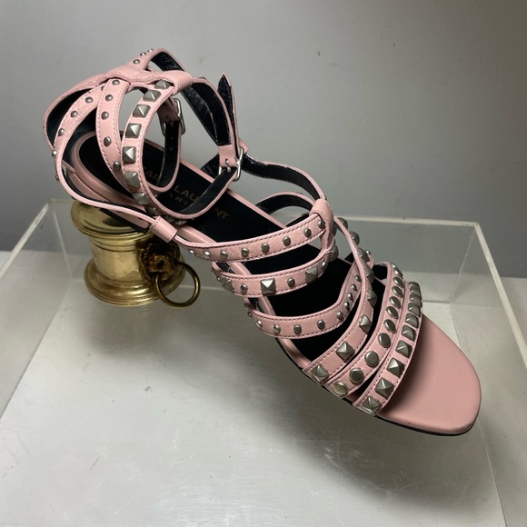Saint Laurent Pink studded sandals sz 38 made in italy - Picture 9 of 15